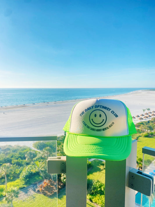 Green The Daily Optimist Club Trucker Hat