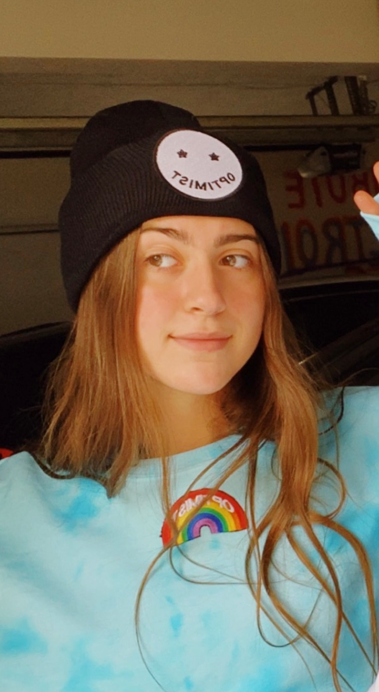 Black Beanie + OG Smiley Patch